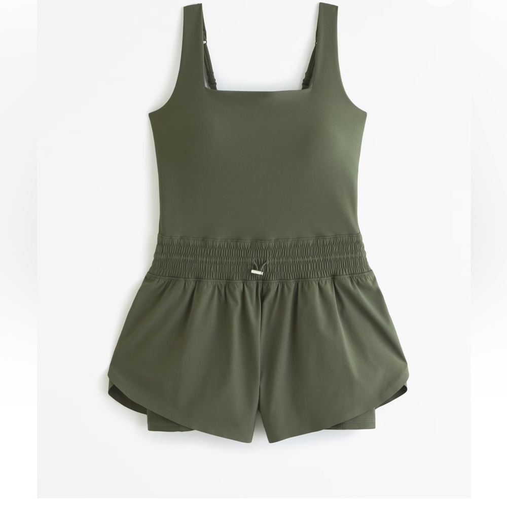 Abercrombie & Fitch Olive Green Athletic Romper